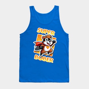 Superhero Bober | Bóbr Comic Book | Polish Beaver | Meme from Poland | Slav | Slavic Tank Top